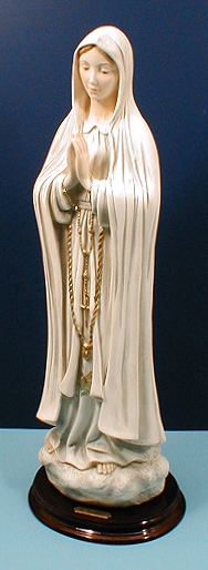 Our Lady Of Fatima Hand-painted Alabaster Statue