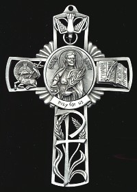 Pewter St. Clare Cross