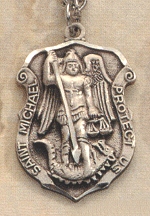Shield St. Michael Medal Sterling