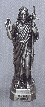St John the Baptist Pewter Statue 3.5 In.