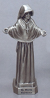 St. Maria Faustina Pewter Statue 3.5 In.