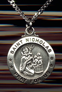 St. Nicholas Pray For Us Sterling Medal