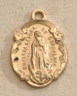 Ornate 14kt Gold O.L.Guadalupe Medal
