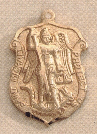 Small Shield 14kt Gold St. Michael Medal