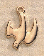 14kt Holy Spirit Medal Large Polished