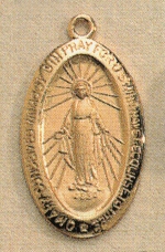 Miraculous Medal in 18kt Gold on Sterling 7/8 In.