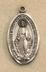 13/16 In. Miraculous Medal in Sterling
