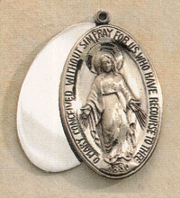 Large 2-Part Miraculous Medal in Sterling
