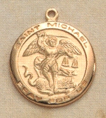 St. Michael Medal 3/4 In. Gold on Sterling