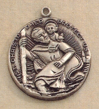 7/8 In. St. Christopher Medal Sterling