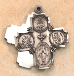 Large 2-Piece 4-Way Medal in Sterling
