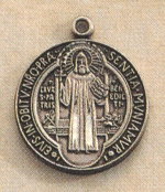 Round St. Benedict Medal Sterling 9/16 In.