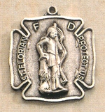 Large St. Florian Medal Sterling