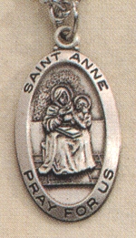 7/8 In. St. Anne Medal Sterling