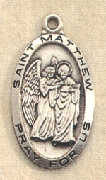 Oval St. Matthew Medal Sterling