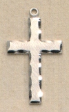 Scalloped Edge Cross in Sterling