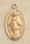 5/8 In. Miraculous Medal Gold on Sterling