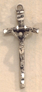 Papal Crucifix in Sterling