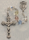 Multi-Color Crystal Rosary in Sterling