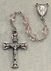 Rose Heart Crucifix w/Pink Enamel