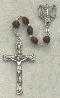Oval Dark Brown Cocoa Rosary