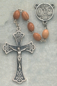 Large Oval Olive Wood Rosary