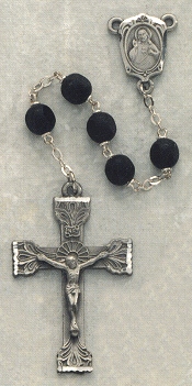 Pewter & Black Matt Glass Rosary