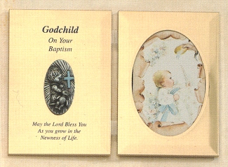 Boy's Folding Godchild Plaque