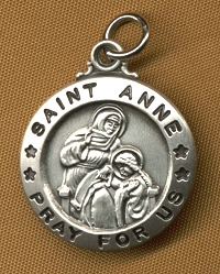 St. Anne Sterling Medal 5/8 In.