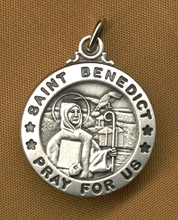 St. Benedict Sterling Medal 5/8 In.