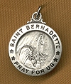 St. Bernadette Sterling Medal 5/8 In.