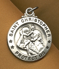 St. Christopher Sterling Medal 5/8 In.