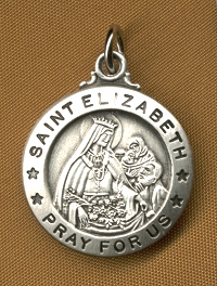 St. Elizabeth Sterling Medal 5/8 In.