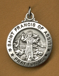 St. Francis Sterling Medal 5/8 In.