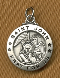 St. John the Evangelist Sterling Medal 5/8 In.