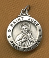 St. Jude Sterling Medal 5/8 In.