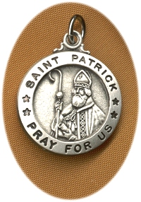 St. Patrick Sterling Medal 5/8 In.