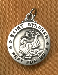 St. Stephen Sterling Medal 5/8 In.