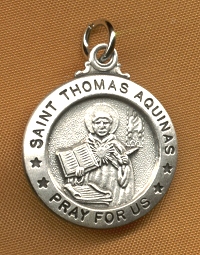 St. Thomas Aquinas Sterling Medal 5/8 In.