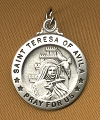 St. Teresa of Avila Sterling Medal 5/8 In.