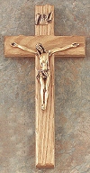 Knotted Oak & Bronze Crucifix 12 In.
