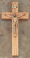 Knotted Oak & Antique Gold Crucifix 12 In.
