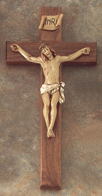 Walnut & Pelligrini Crucifix 12 In.