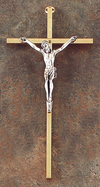 Gold & Silver Crucifix 7 In.