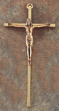 Gold & Bronze Crucifix 7 In.