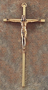 Gold & Bronze Crucifix 7 In.