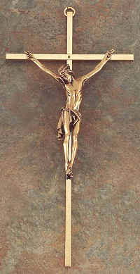 Gold & Bronze Crucifix 12 In.
