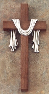 Silver Robe Cross 10 In.