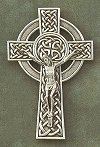 Celtic Crucifix Silver on Pewter 5 In.