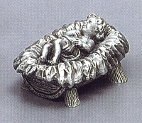 Baby Jesus Pewter Nativity Statue 3 In. Scale
